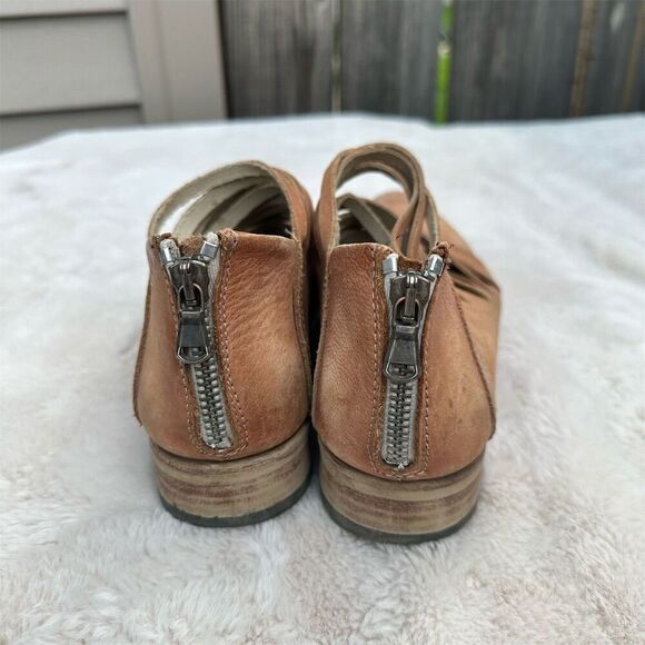 Free People Women's Ankle Booties Brown Size 7.5 Casual Fall - Picture 2 of 6